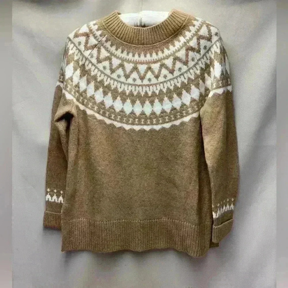 Talbots Fair Isle Oversized Crewneck Sweater Size XS fits like a Small - Picture 1 of 5